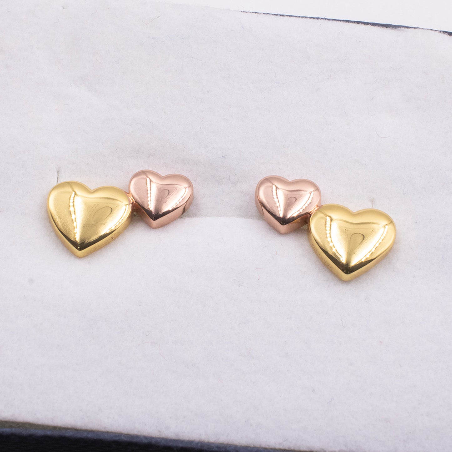 aretes de baño de oro amarillo y rosa 18k kilates mujer aros broqueles trepadores glowa
