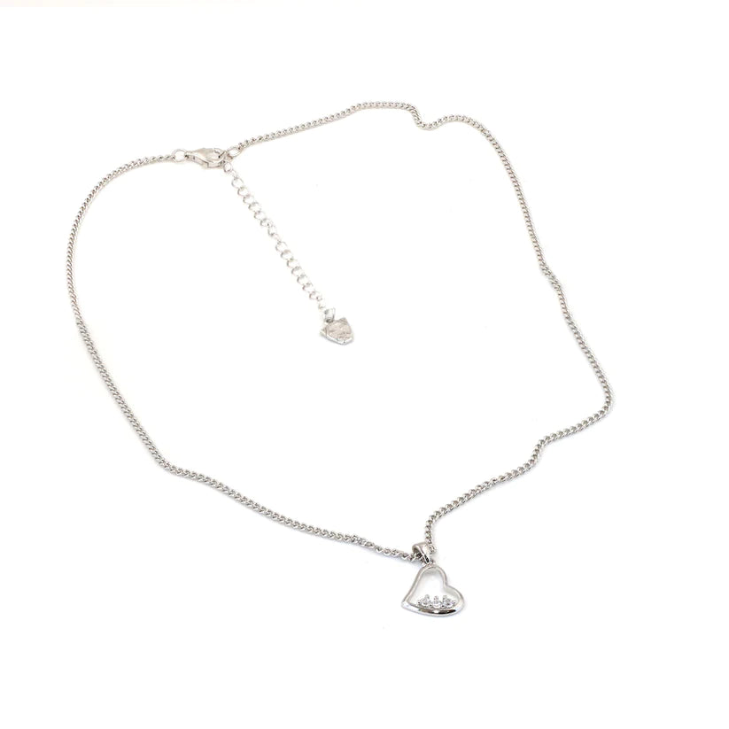 collar plata .925 de corazón mujer glowa