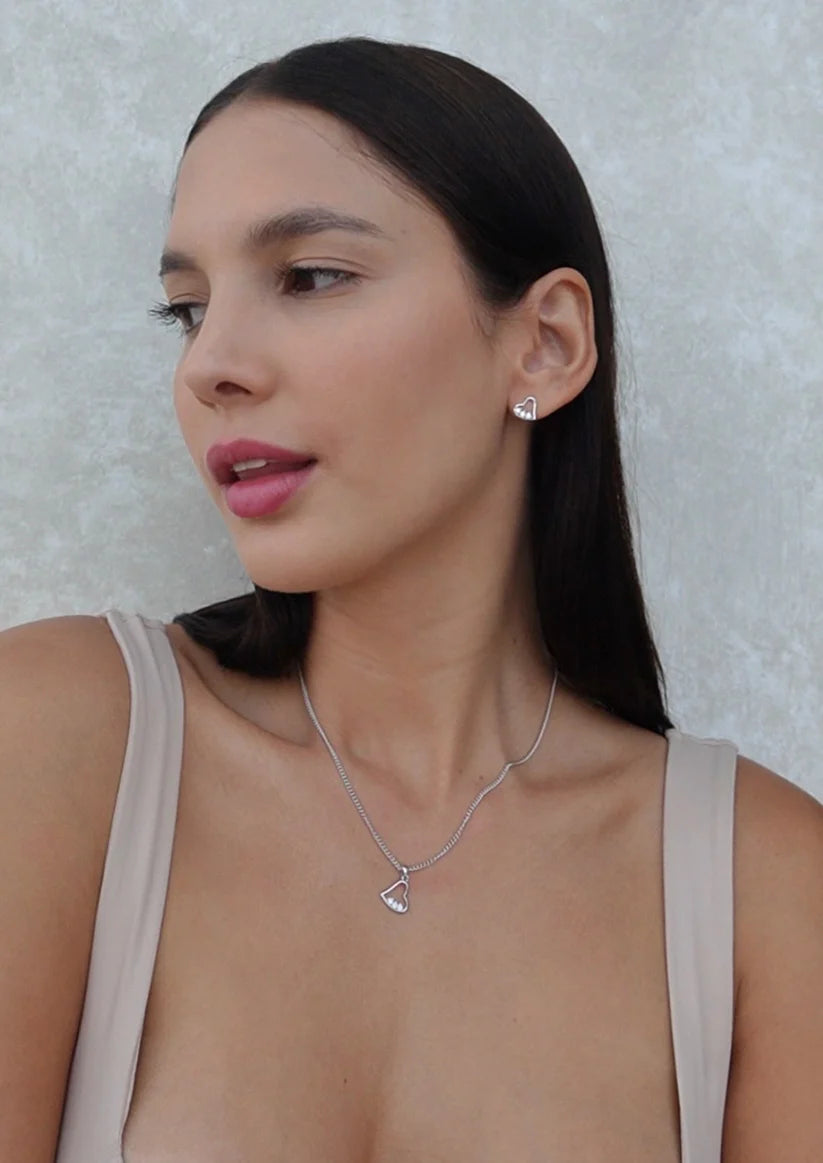 collar plata .925 de corazón mujer glowa