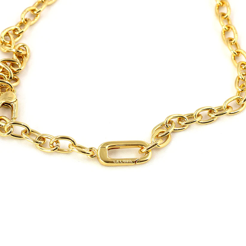 collar esposas para mujer hombre baño de oro 18 kilares glowa