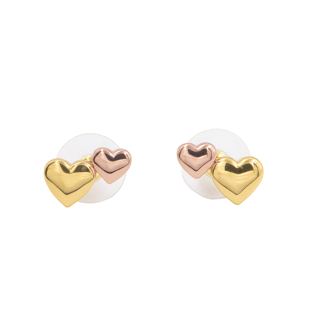 aretes de baño de oro amarillo y rosa 18k kilates mujer aros broqueles trepadores glowa